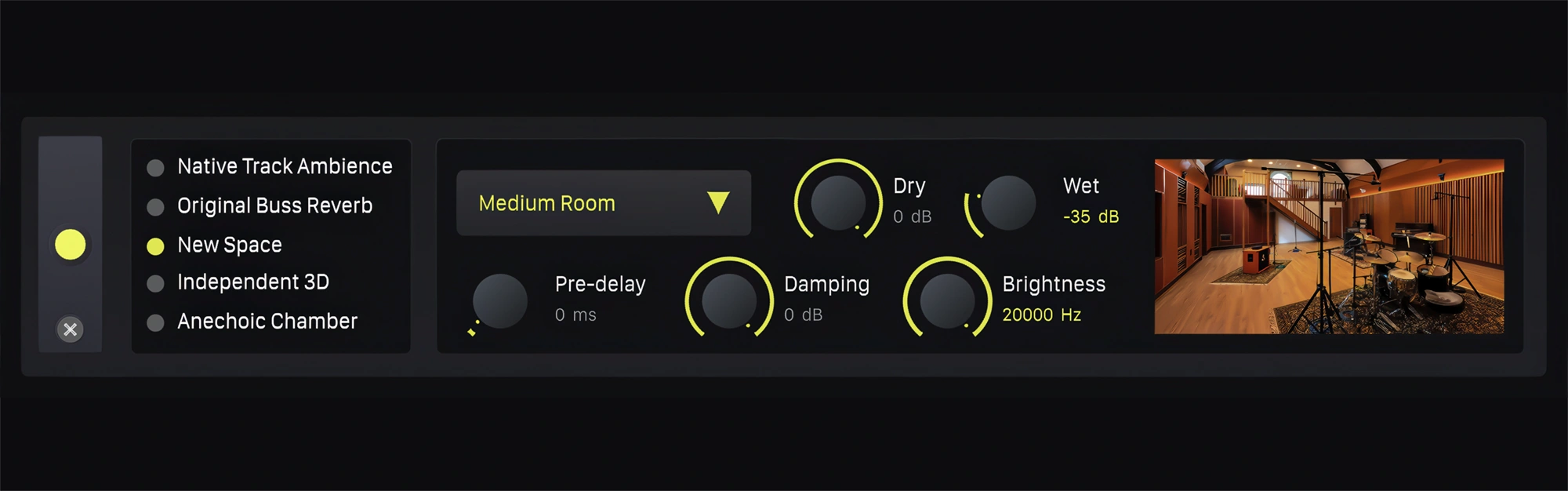 The open interface of PRISM's New Room Option in the Spatialiser Module of the Transformer system.